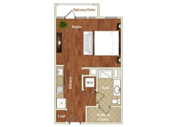 Floor Plan at St. Marys Square Apartments, Raleigh, North Carolina