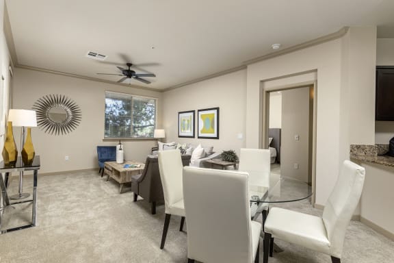 Warm Living And Dining Room at 55&#x2B; FountainGlen  Jacaranda, Fullerton, CA, 92833