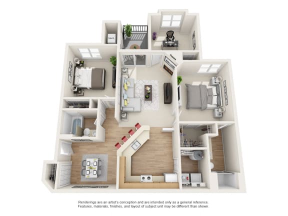 Maple 3 bed 2 bath Floor Plan Maple 3 bed 2 bath Floor Plan at Owings Park Apartments, Maryland