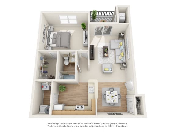 Sycamore Floor Plan 1 bed 1 bath Floor Plan Sycamore Floor Plan 1 bed 1 bath Floor Plan at Owings Park Apartments, Owings Mills, MD