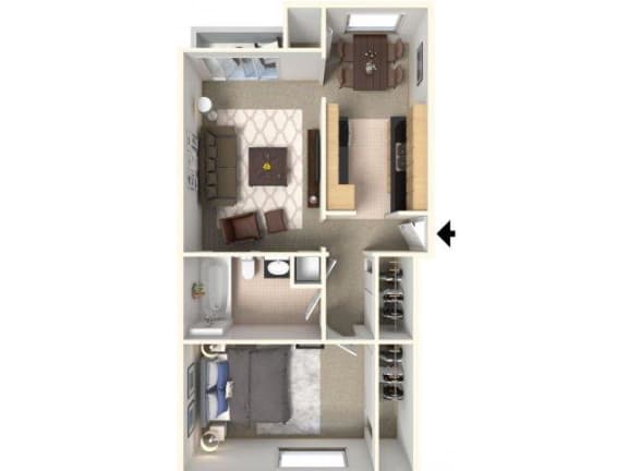 Floor Plan  ONE BED