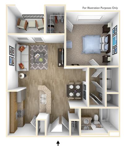 E1 Floor Plan at Villas at Hampton, Georgia, 30228