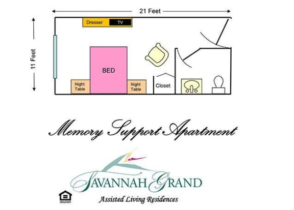 Memory Support Floor Plan at Savannah Grand of Bossier City, Bossier City, 71111