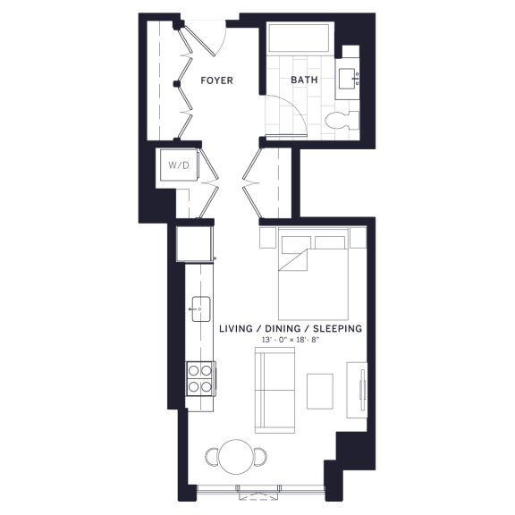 Lincoln Common Altgeld Studio Floor Plan