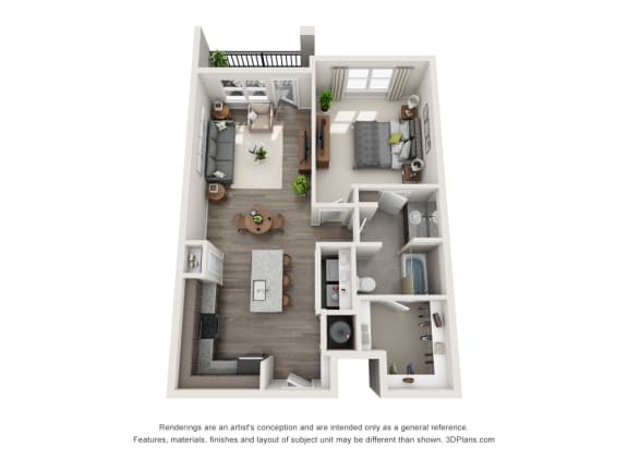 The Montrose Floor Plan at Beckett Farms Apartments, PRG Real Estate Management, South Carolina, 29715