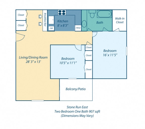 Stone Run Weymouth Apartments Two Bedroom
