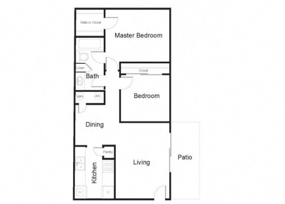the ficus two bedroom floorplan