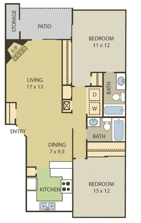 2 bedroom apartments in 78230