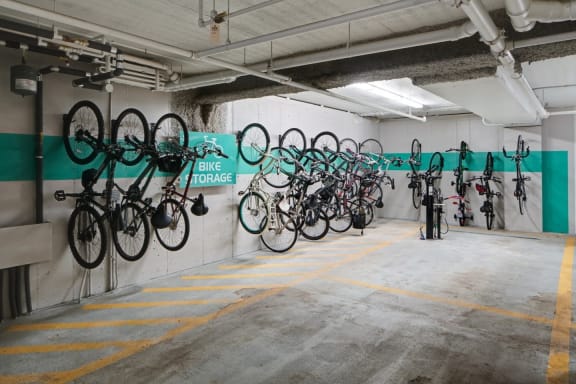 Cycle Storage at Two Itasca Place, Itasca
