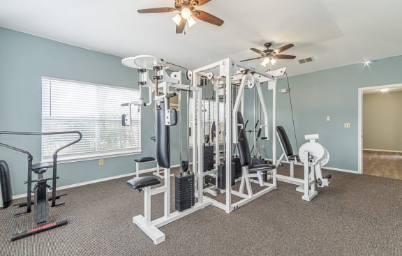 the gym has plenty of equipment for your workouts The Springs, Pasadena, 78620