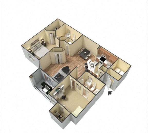 Floor Plan  2 Bed 2 Bath Floor Plan at Portofino Apartment Homes, Florida