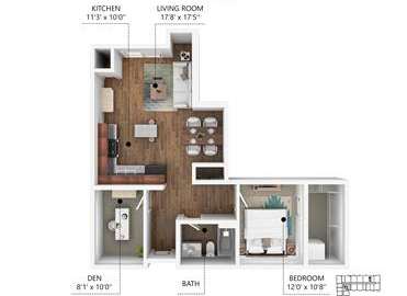A7 Floor Plan at Soll, Des Moines Iowa