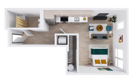 Zinnia Apartments in Shoreline, Washington A4 Floor Plan