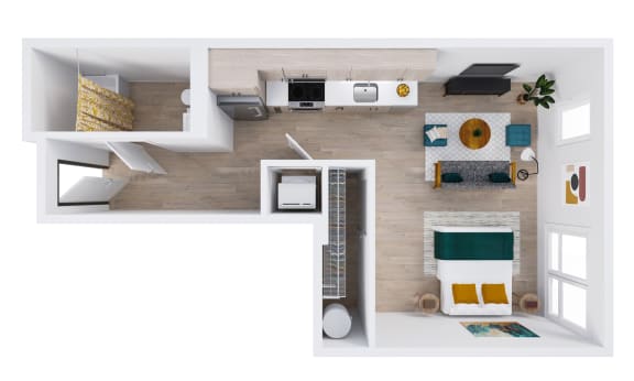 Zinnia Apartments in Shoreline, Washington A4 Floor Plan