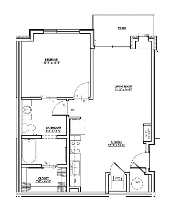 Laurel Floor plan at Cycle Apartments, Ft. Collins, CO 80525
