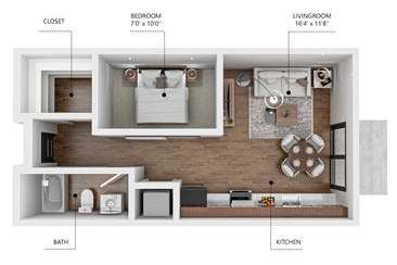 S1 Floor Plan at Soll, Des Moines Iowa