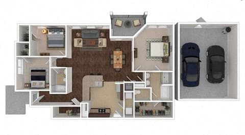 1537 Square-Foot Lunar Floor Plan at Orion McCord Park, Little Elm, TX
