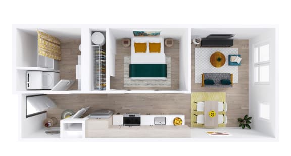 Zinnia Apartments in Shoreline, Washington A2 MFTE Floor Plan