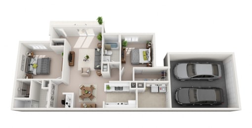 1253 sq.ft Two Bed Two Bath