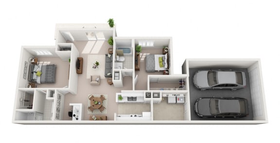 1253 sq.ft Two Bed Two Bath
