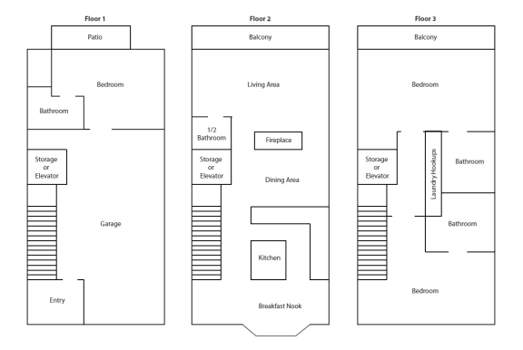 Floor Plan  Calico Place 2 Bed 3.5 Bath &#x2B; Bonus