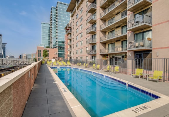 Year-Round Heated Pool at The Manhattan Tower and Lofts, Denver, CO
