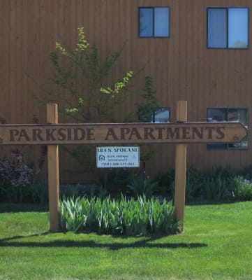 Outside of building, Parkside side, and lawn
