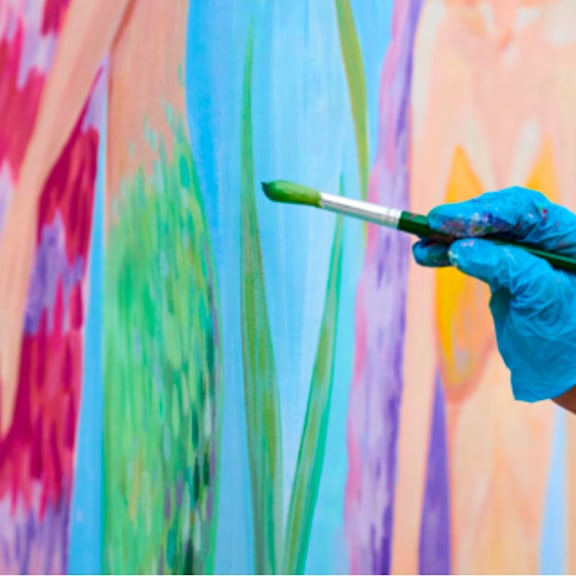 Person Painting on wall at The Union Flats at Fishers District, Fishers, 46037