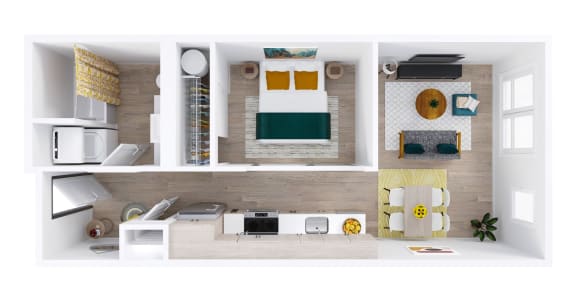 Zinnia Apartments in Shoreline, Washington A2 Floor Plan