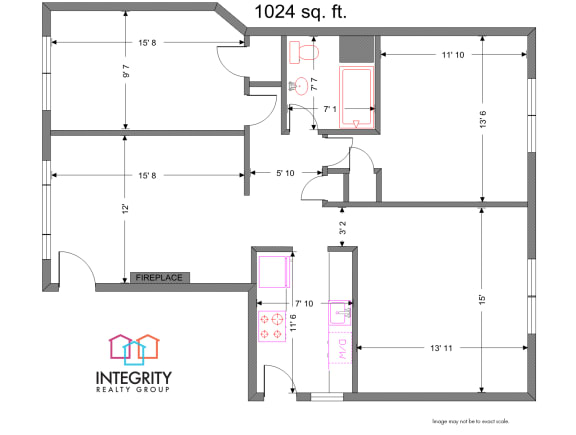 Chelsea 2 Bedroom 1 Bath at Integrity Gold Coast, Cleveland, OH