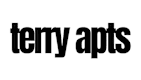 logo with white background and terry apartments written in black