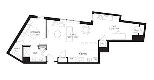 A black and white image of a house floor plan.