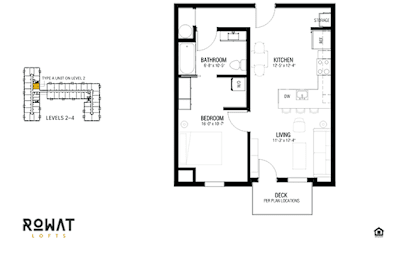 Silver Floor Plan at Rowat Lofts, Iowa, 50309