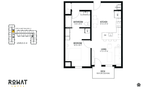 Silver Floor Plan at Rowat Lofts, Iowa, 50309