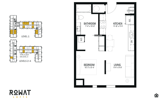 Floor Plan  Gypsum Floor Plan at Rowat Lofts, Des Moines, IA