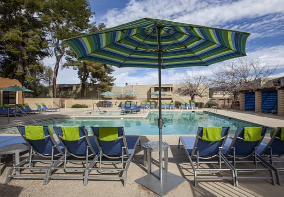 Pool at Brokwood Apartments in Tucson AZ May 2020