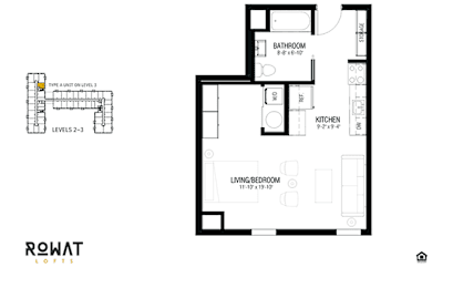 Cinder Floor Plan at Rowat Lofts, Des Moines, 50309