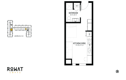 Onyx Floor Plan at Rowat Lofts, Iowa