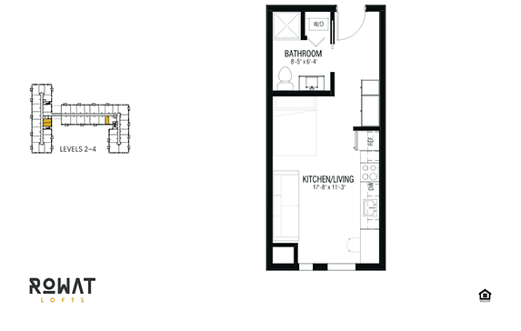 Onyx Floor Plan at Rowat Lofts, Iowa