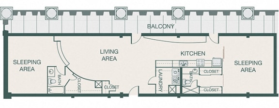 The Kirby - B4 - Penthouse 9 - 2 bedrooms - 1.5 bathrooms