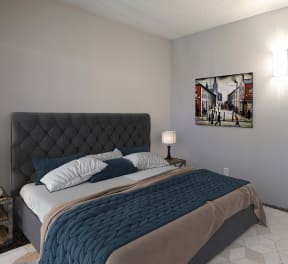 Two Bed Two Bath Bedroom at The Link at 4th Ave Apartments in Tucson Arizona