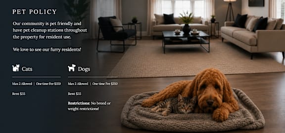 A dog and a cat lying on a pet bed in a living room.