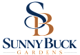 The image is a logo for Sunny Buck Gardens.