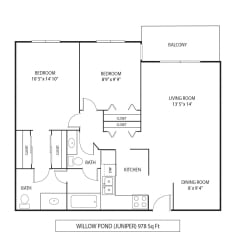 Juniper Floor Plan at Willow Pond, Burnsville, MN