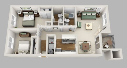 Portland, OR Clermont Apartments 2 bedroom 2 bath