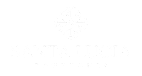 A logo for Santa Lucia Townhomes features a white geometric symbol above the company name.