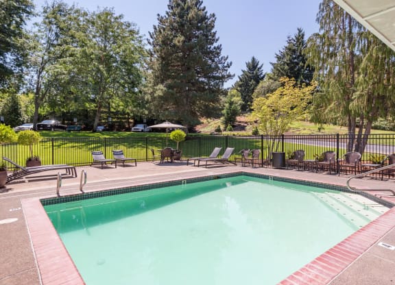 the swimming pool at our hotel at Murrayhill Park, Oregon, 97008