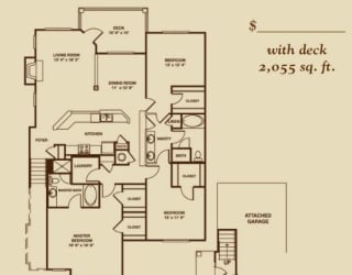 Floor Plan The Appalachian - Attached Garage