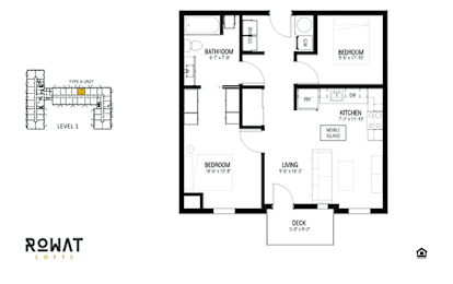 Tungsten Floor Plan at Rowat Lofts, Des Moines