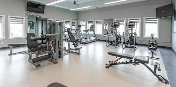 Two Level Fitness Center at Vista Apartments at Edgemont, Edmonton, AB T6M 1J4